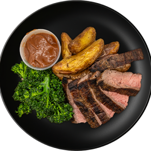 Balsamic Steak + Red Potatoes + Broccoli