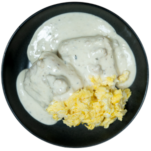 Biscuits & Turkey Gravy + Eggs