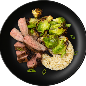 Basic's - Flank steak + Brown Rice + Brussel Sprouts