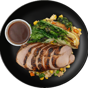 BBQ Pork Tenderloin + Fried Rice + Bok Choy